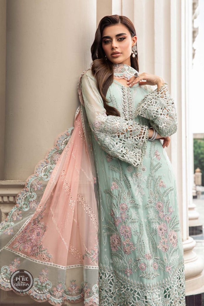 MARIA B COUTURE chiffon fully heavy embroidered hand adda work MB-056