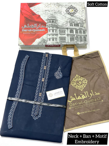 SOFT COTTON EMBROIDERY COLLECTION MEN`S (Unstitch) DQ-02