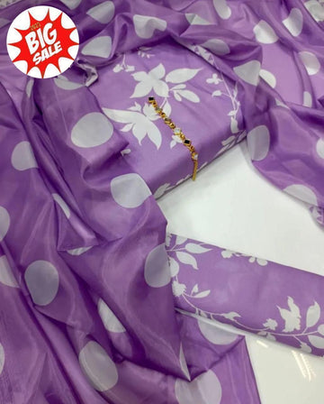 Swiss Lawn Digital Print 3Pc Dress Silk Duppta SW-009